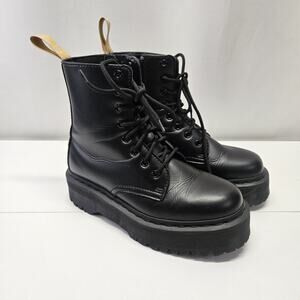Dr. Martens V Jadon II Mono Platform Black Vegan Unisex Boot Mns 7 Womns 8